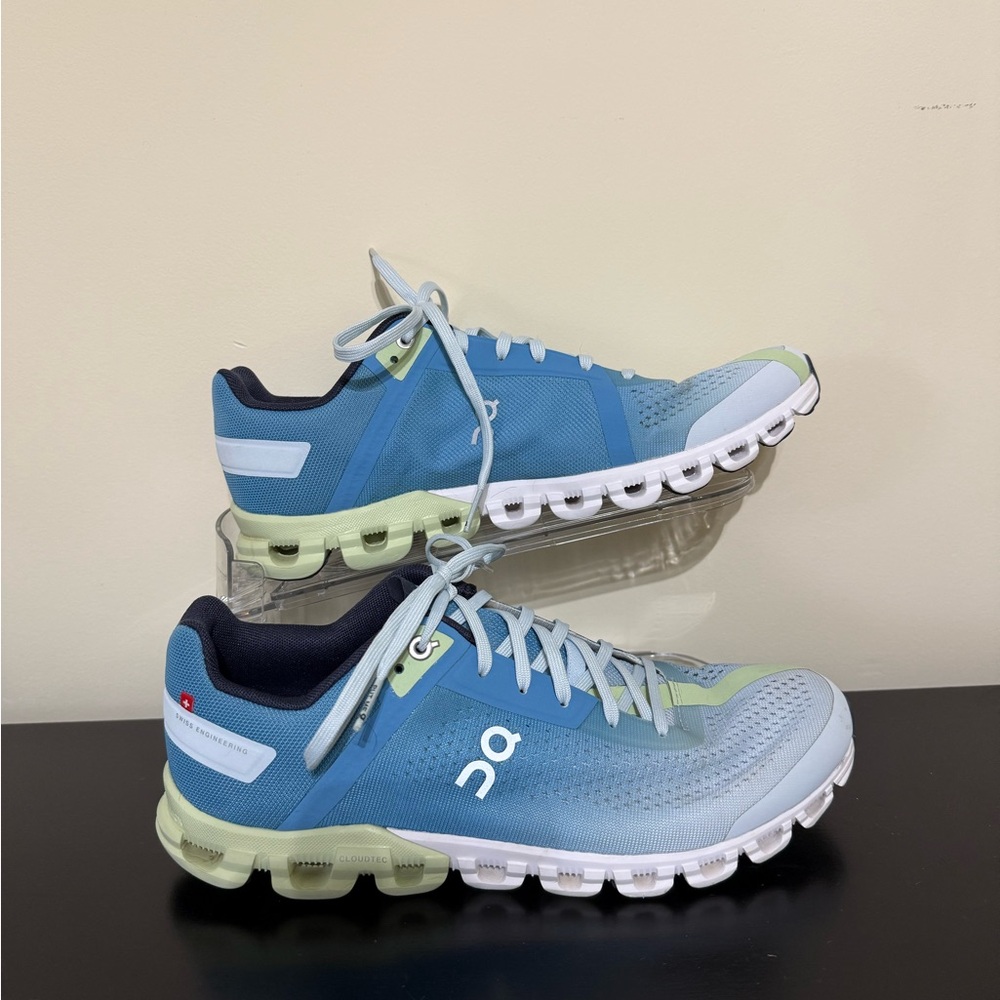 On Running Sky Blue and Mint Sneakers